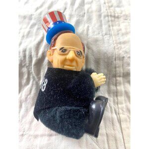 Vintage 1988 Republican George H. W. Bush Clip on Hugger Plush Toy Figure With P